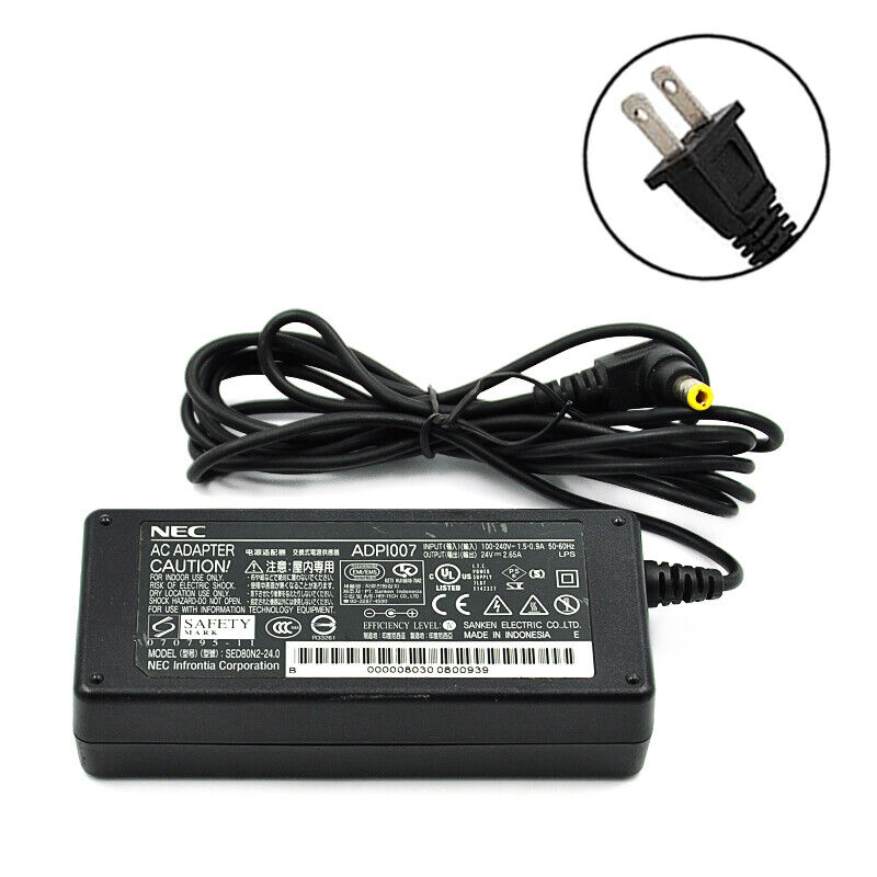 *Brand NEW*24V 2.65A AC Adapter NEC SED80N2-24.0 For Fujitsu ScanSnap S1500 S1500M POWER Supply - Click Image to Close